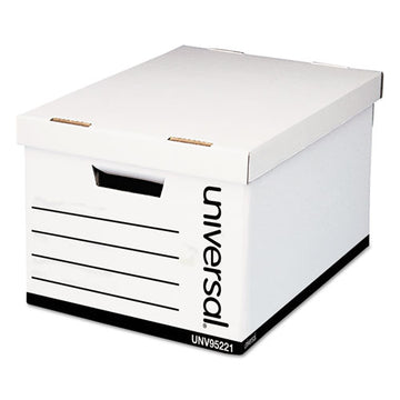 Universal® Medium-duty Easy Assembly Storage Box, Letter Files, White, 12-carton freeshipping - TVN Wholesale